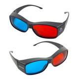 10pçs Óculos 3d Ultra Resistente Ótima Qualidade Red Cyan