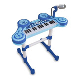 Piano Infantil Eletrônico Primeiro Grande Show Azul - Unik