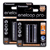 04 Pilhas Eneloop Pro Aa Recarregável 2550mah Panasonic