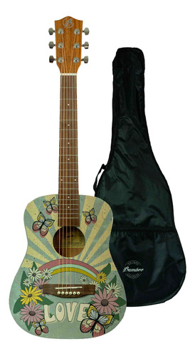 Guitarra Acustica Bamboo Travel Butterfly 34 Con Funda