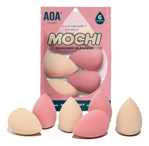 Aoa Studio Collection - Juego De 6 Esponjas Mochi Para Maqu.