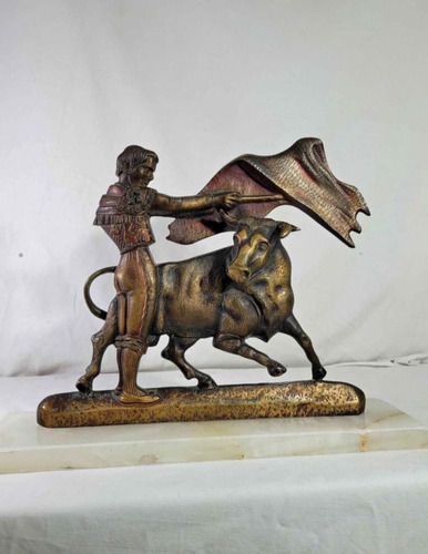 Torero En Bronce Macizo Arte Deco