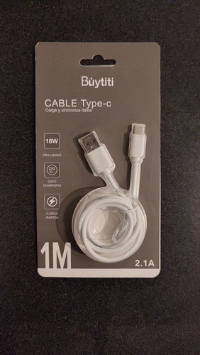 Cable Usb Tipo-c De La Marca Buytiti De Excelente Calidad. 