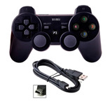 Control Joystick Inalámbrico Compatible Con Ps3 Mas Cable 2m