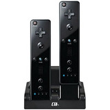 Cta Digital Wii Remote Estación De Carga Dual Con 2 Baterías
