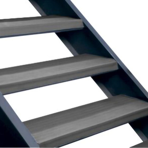 Grada Clásica Escalera Pvc 0,5x3,0 Mts Gris Oscuro Dvp