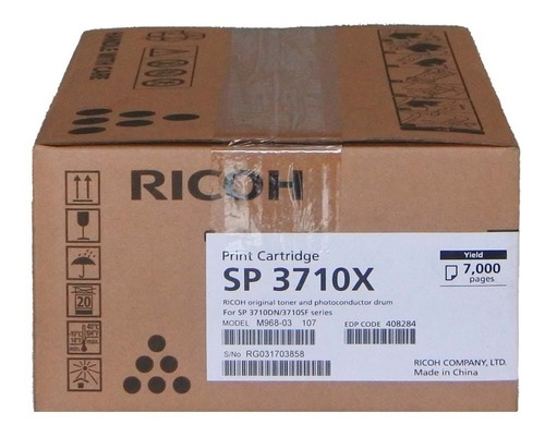 Toner Ricoh Original Para Sp 3710x Color Negro