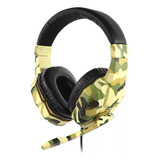 Auricular Gamer Skyway Camuflado Led Microfono Pc Consola