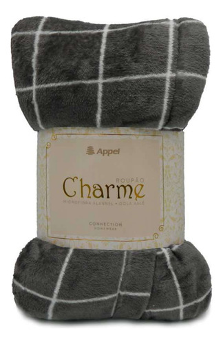 Roupão Com Capuz Microfibra Flannel Charme Adulto - Appel