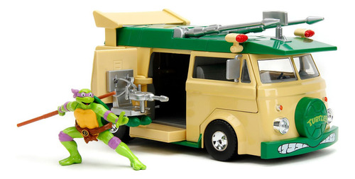 Furgón Tortugas Ninja 1:24 Más Figura Donatello Metálicos