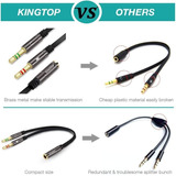 Cable Adaptador Divisor, Audífono Kingtop Hembra De 3,5 Mm