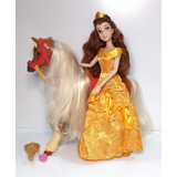 Muñeca Princesa Bella Con Su Caballo Disney