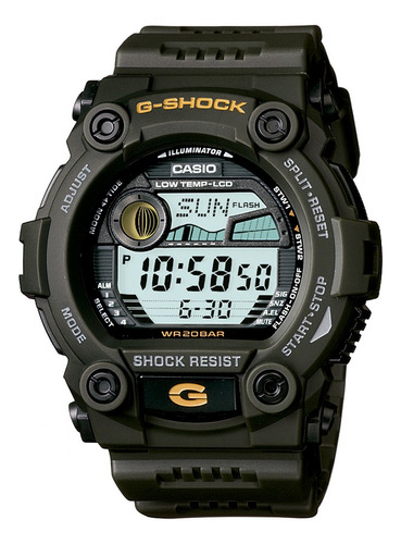 Reloj Hombre Casio G-7900-3dr G-shock Color De La Correa Negro Color Del Bisel Negro Color Del Fondo Negro