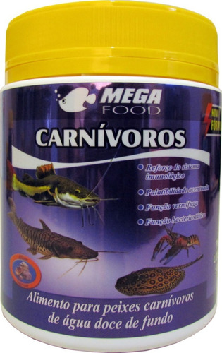 Ração Peixes Carnivoros De Fundo * 500 Gr * Mega Food C/alho