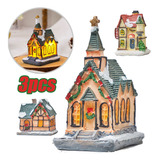 Miniatura De Nieve Con Iluminación Led Christmas House Villa