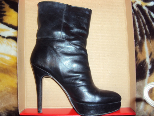 Botas Mujer Natacha De Cuero Negro Impecables! N°37 Poco Uso