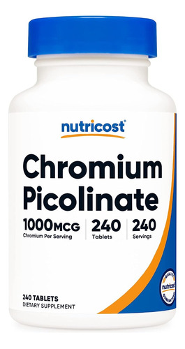 Nutricost Picolinato De Cromo 240 Tabletas 1000mcg