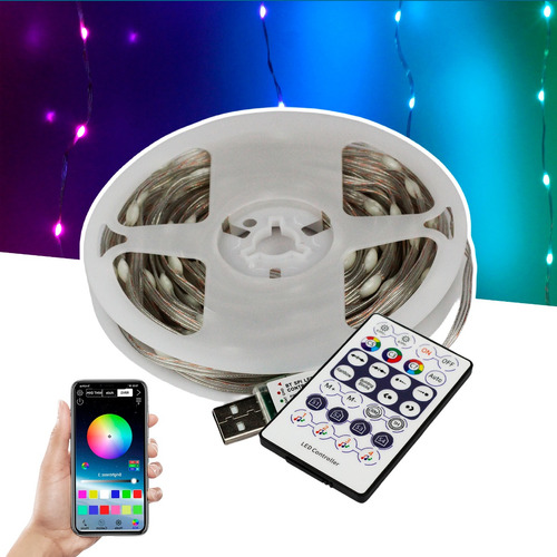 Fio De Fada Smart Led 5mts Decoração Cordão De Luz Usb 