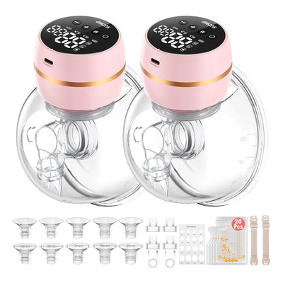 2pcs Extractor De Saca Leche Eléctrico Portátil Manos Libres, SUZWIP Kit Saca Leche Perfecto 3 Modos, 12 Niveles, Silenciar, Batería De Mayor Duración, Pantalla Led, Brida De 13, 15, 17, 19 Y 24 Mm | Envío gratis