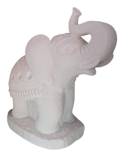 Estátua Elefante Grande Em Gesso Cru, Decoração 