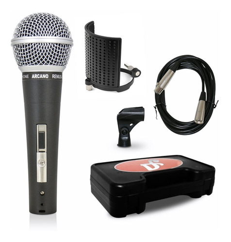 Kit Arcano Microfone Renius-8 Xlr-xlr + Pop Filter Arc-pr3