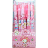 Plumas Kawaii Set 12 Boligrafo Gel Sanrio Kuromi Hello Kitty