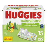 Huggies Natural Care Sensitive Toallitas Para Bebe, Sin Perf