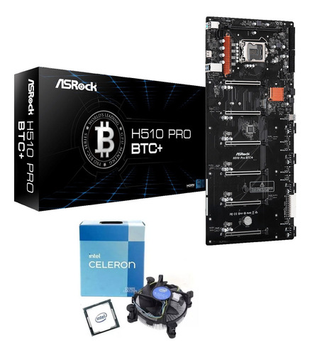 Mother Asrock H510 Pro Btc+ Procesador Celeron G5905 3.5ghz 