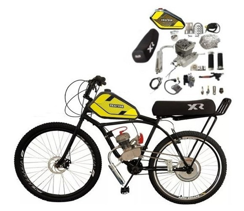 Bike Motorizada Tanque 5litros Aro29 Xr Kit&bikedesmontados Cor Amarelo Fury