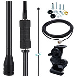 Antena Px Argentina Black Mini Com Bobina  + Suporte + Cabo