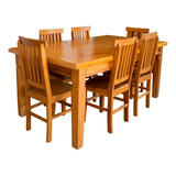 Mesa De Jantar Madeira Maciça 1,80m + 6 Cadeiras (promoção)