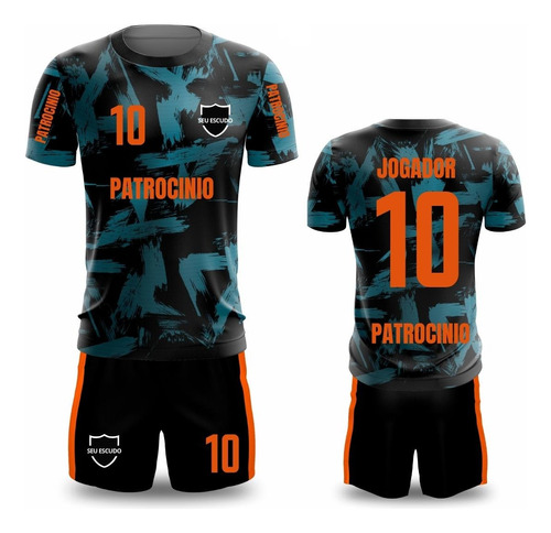 10 Kits  Camisa E Calçao Uniforme Futebol Personalizados Dry