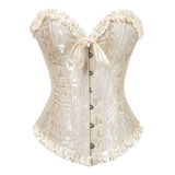 Corset Bordado Corsé Sexy De Encaje + Colale, Cintura Alta