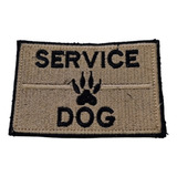 Parche Bordado Service Dog Coyote  K9 Perro Arena Desert