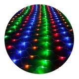 Red De Luces Led Multicolor 140 X 180cm Navidad Casamientos