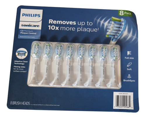 Cabezales Philips Sonicare C3 Premium Plaque Control X8