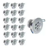 Pack X20 Focos Led De 7watt Embutidos Luz Fria