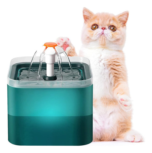 Fuente De Agua Gatos Y Perros 2l Con Luz Led Wuufu