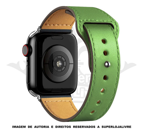 Pulseira Para Apple Watch 45mm 41mm 44mm 40mm Couro Legítimo