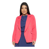 Blazer Alfaiataria Com Botões Dourados Moda Blogueira Gringa