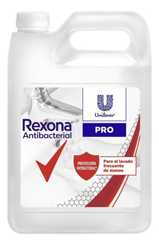 Rexona Jabon Antibacterial Para Manos X 5 Litros X 4 Unid.