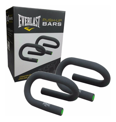 Flexiones De Pecho Push Up Bar Everlast - Negro Mate Gym