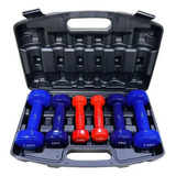 Kit Mancuernas 6 Kg Set 3 Pares Sportfitness Cubierta