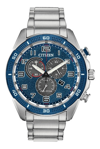 Citizen Drive Ar Chrono Blue Dial At2440-51l ..... Dcmstore Color De La Correa Plata Color Del Bisel Azul Color Del Fondo Azul