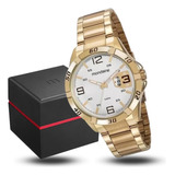 Relógio Mondaine Masculino Dourado E Branco Original Top