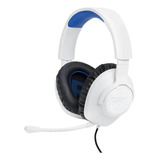 Auriculares Gamer Jbl Quatum 100p Ps5 Blanco Con Azul