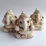 Set De Figuras 3 Ganesha Sabios Villa Urquiza