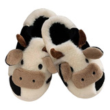 Pantuflas Vaquita Babucha Cow Chanclas Peluche Termica Vaca 