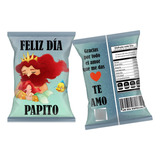 Bolsa Chip Bag Imprimible Día Del Padre Sirenita (mod 6)