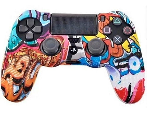 2 Capa Silicone Controle Dualshock4 Ps4 + 2 Par Grip Brinde